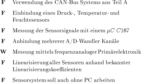 \begin{tabularx}
{0.9\textwidth}{\gt{\bf}c\gt{\ColumnLeft}X}
 F & Verwendung des...
 ...skoeffizienten \\  F & Sensorsystem soll auch ohne PC arbeiten \\ \end{tabularx}